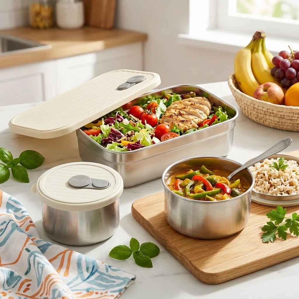 Juego de fiambreras de acero i - Food Storage Oven Safe reseña y precio