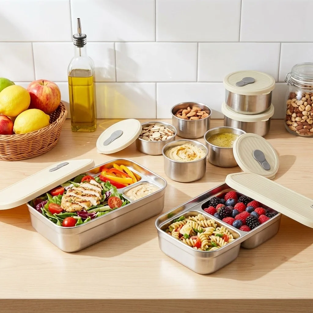 Juego de fiambreras de acero i - Food Storage Oven Safe reseña y precio