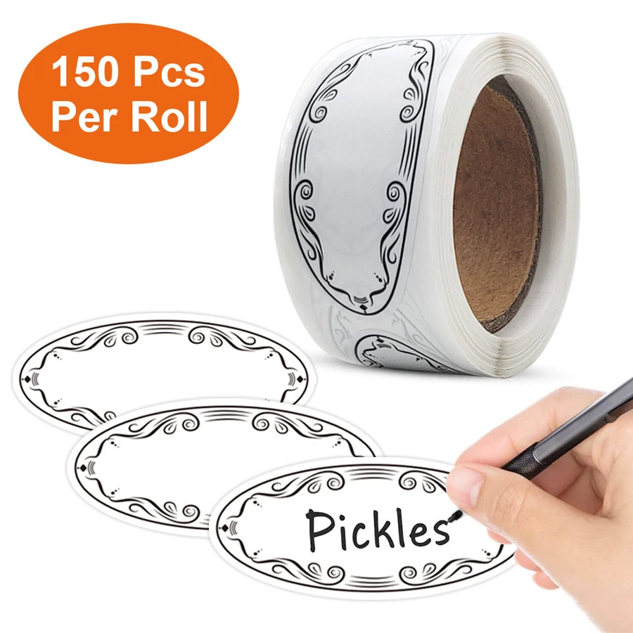 150 unidades de etiquetas oval - Food Storage Labels reseña y precio