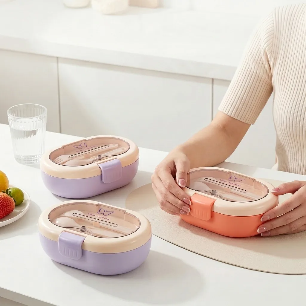 Caja Bento de Plástico con Cub - Food Storage With Dividers reseña y precio