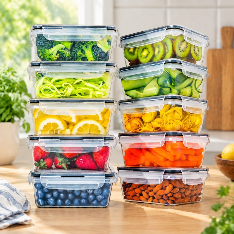 Juego de 10 recipientes de alm - Food Storage Labels reseña y precio